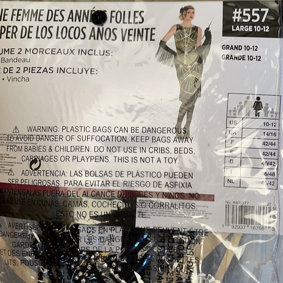 Roaring 20’s Flapper Adult Costume! New! - Picture 10 of 10